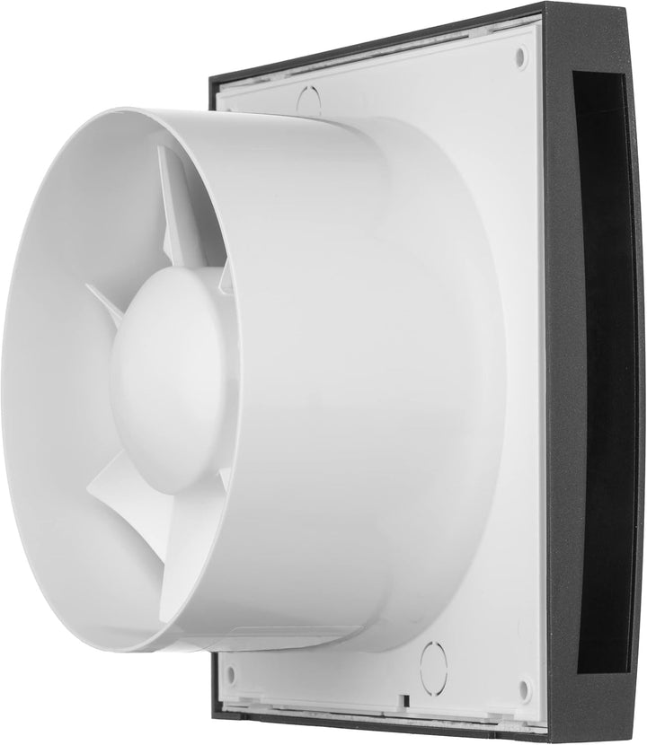 LIRAST Ø 150mm Anthrazit Badlüfter - Ventilator/Lüfter für Effiziente Belüftung im Bad Kuche WC, Ø 1