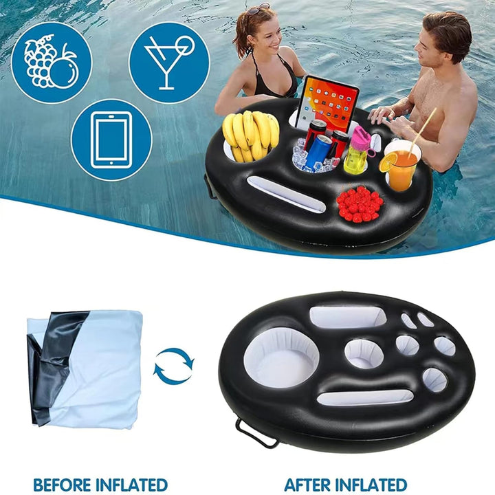 Getränkehalter Pool PVC Aufblasbares Tablett Wasserversorgung Aufblasbarer Getränkebecherhalter Pool