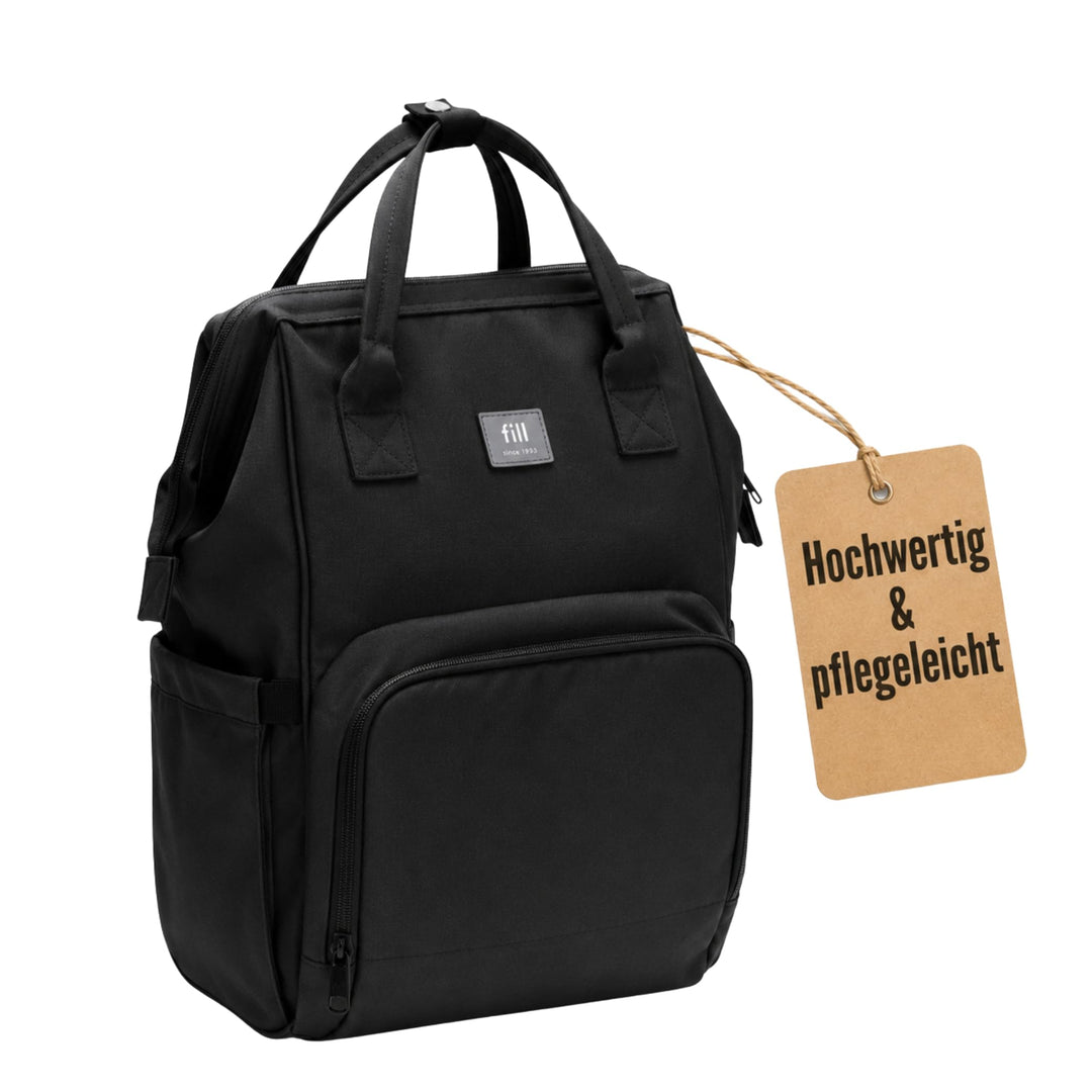 Fillikid Wickelrucksack Barcelona | Geräumiger & stylischer Rucksack mit vielen Fächern, isoliertem