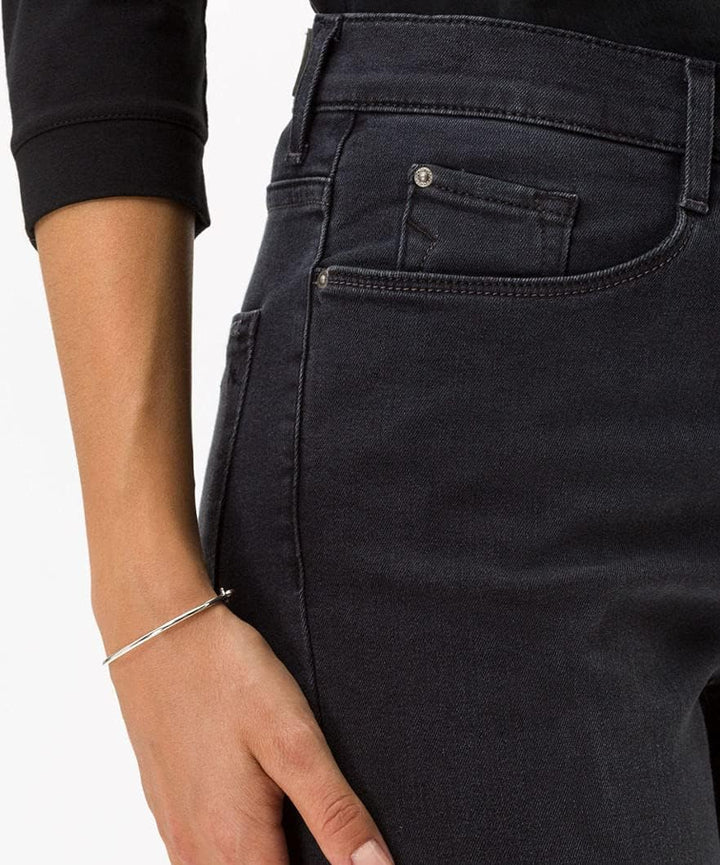 BRAX Damen Style Mary Blue Planet Nachhaltige Five-Pocket Jeans 26W / 32L Used Black, 26W / 32L Used