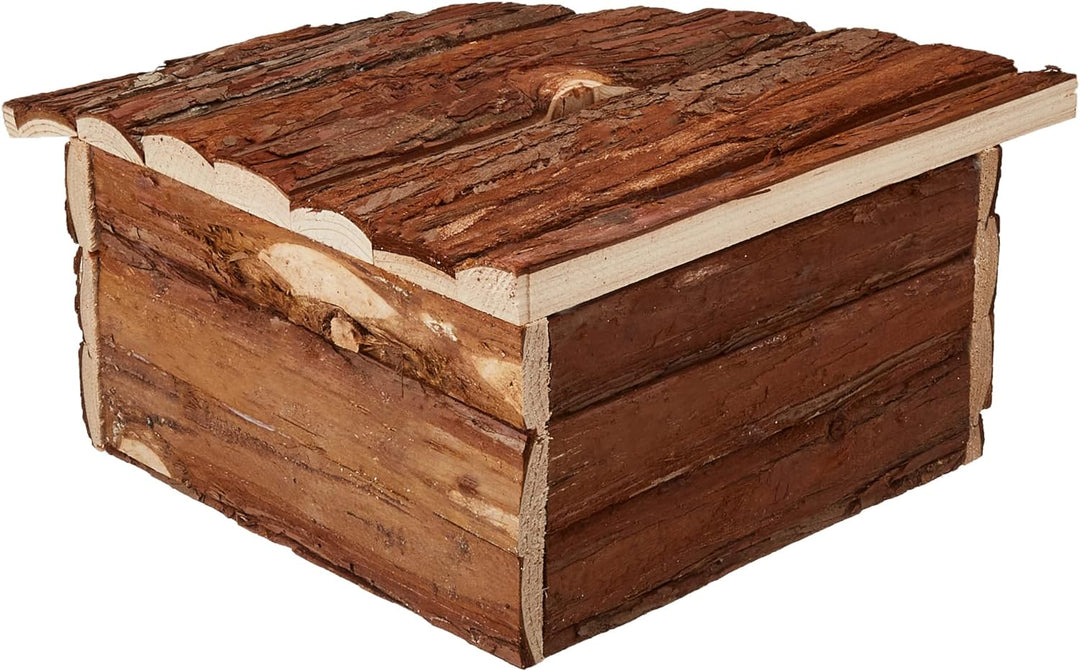 Croci Wood Eckhaus - Haus für Nagetiere und Meerschweinchen, Eckunterstand aus Holz, Zubehör für Ham