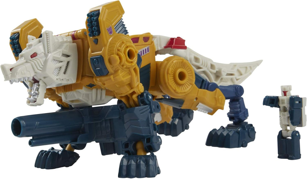 Transformers Moderne Figur 2021 in Retro Verpackung Decepticon Headmaster Weirdwolf mit Monxo
