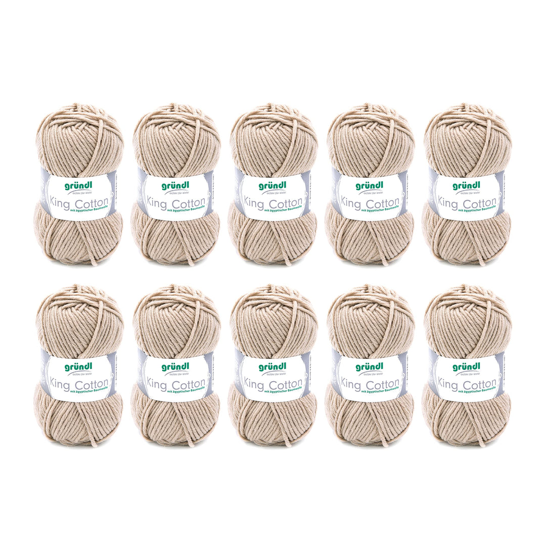 Gründl King Cotton (weiches und voluminöses Strick- und Häkelgarn aus 55 % Polyacryl & 45 % Baumwoll