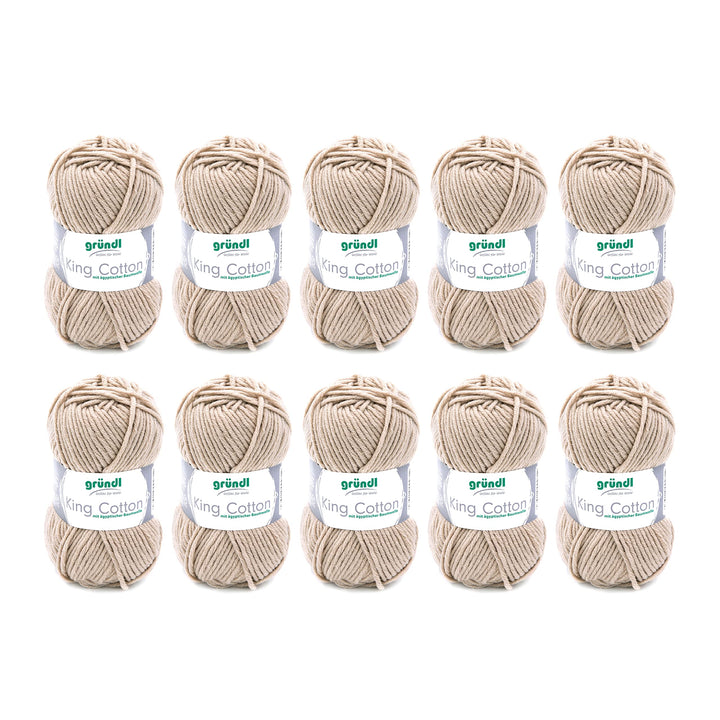Gründl King Cotton (weiches und voluminöses Strick- und Häkelgarn aus 55 % Polyacryl & 45 % Baumwoll