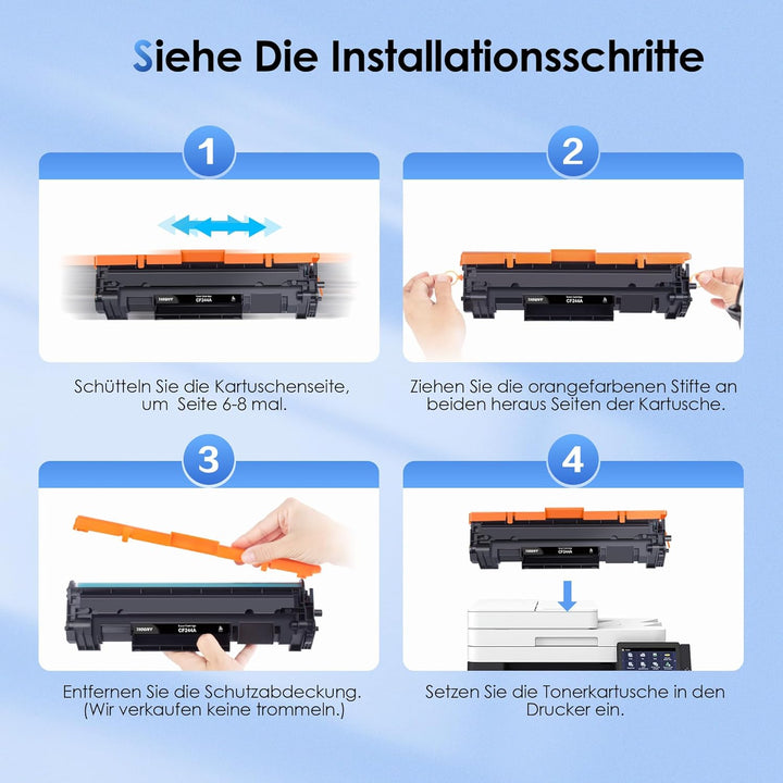 NOGIVY 44A CF244A Toner Schwarz mit Chip Kompatibel für HP 44A CF244A für HP Laserjet Pro M15w Toner