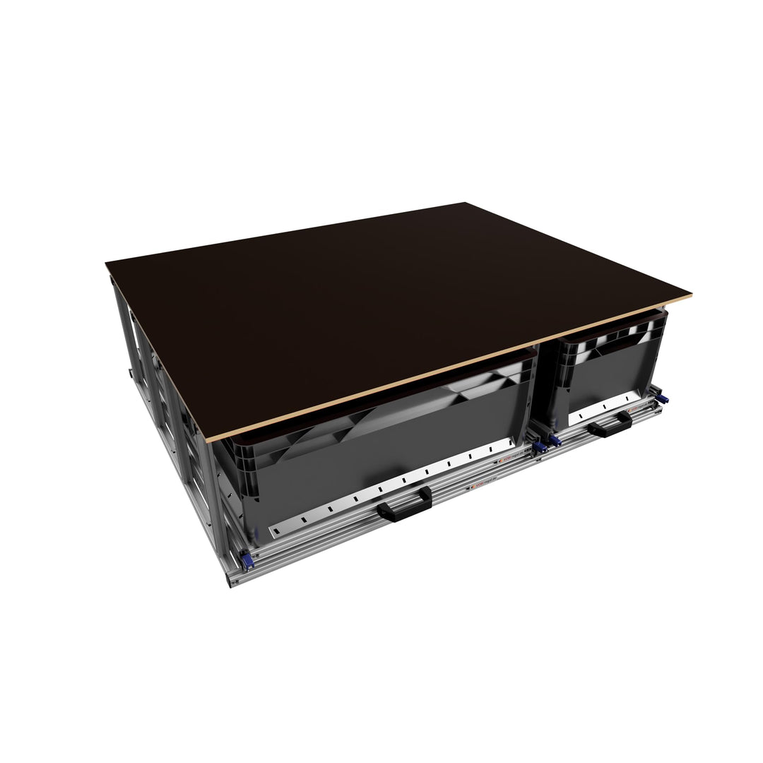 VOBI Heckauszug Kastenwagen Doppelauszug, mit Ablagefläche, 1050x814 mm, 100 kg Belastbarkeit