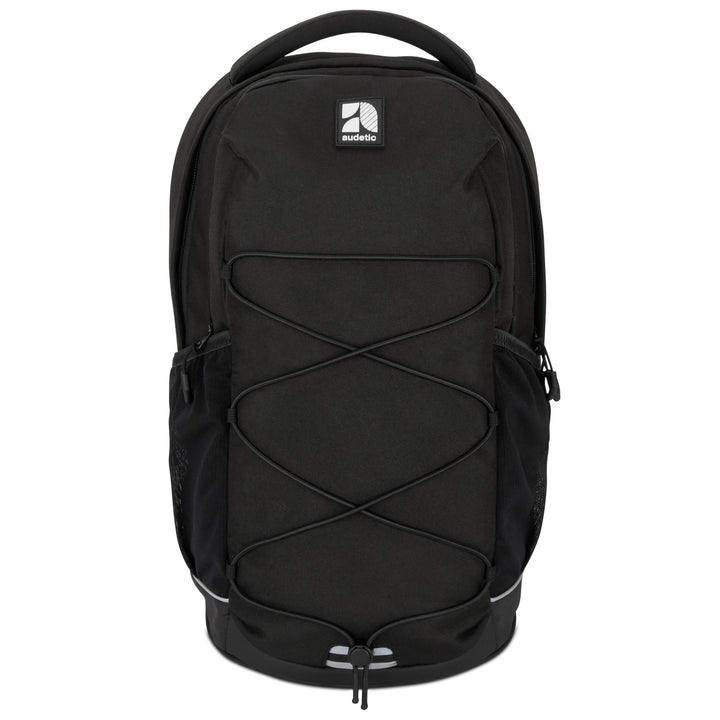 Audetic Schulrucksack Mädchen & Jungen Teenager Schwarz - AERO - Ergonomischer Rucksack mit vielen F