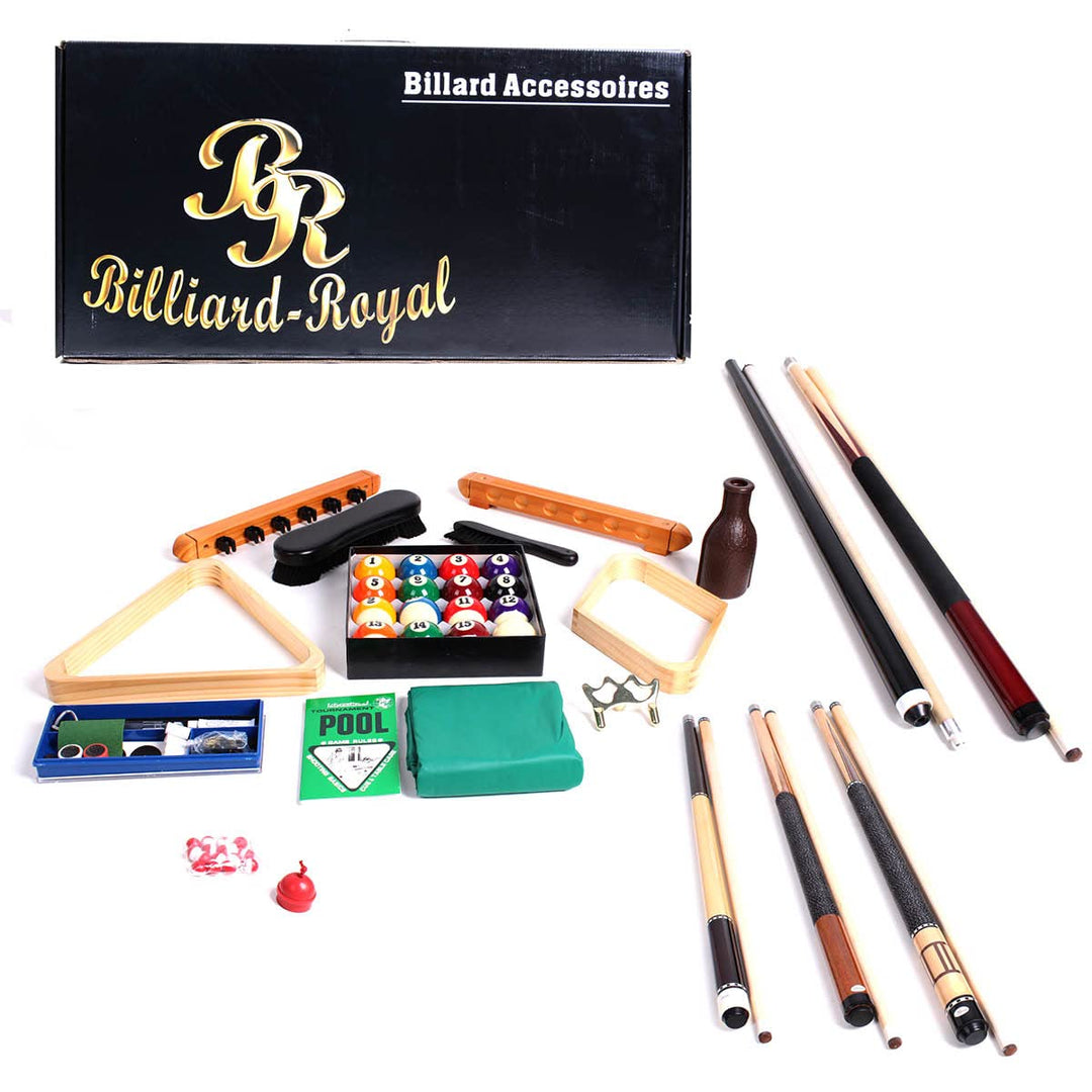 Billard Accessoires-Set Zubehörset Queues Kugeln Abdeckung Triangel Rhombus Bürste Billardkreide Kel