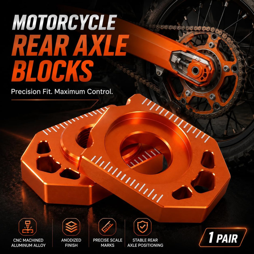 Motorrad-Hinterachsblock,Motorrad CNC Aluminium Hinterachsblock Kettenversteller für 85SX 125-450 SX