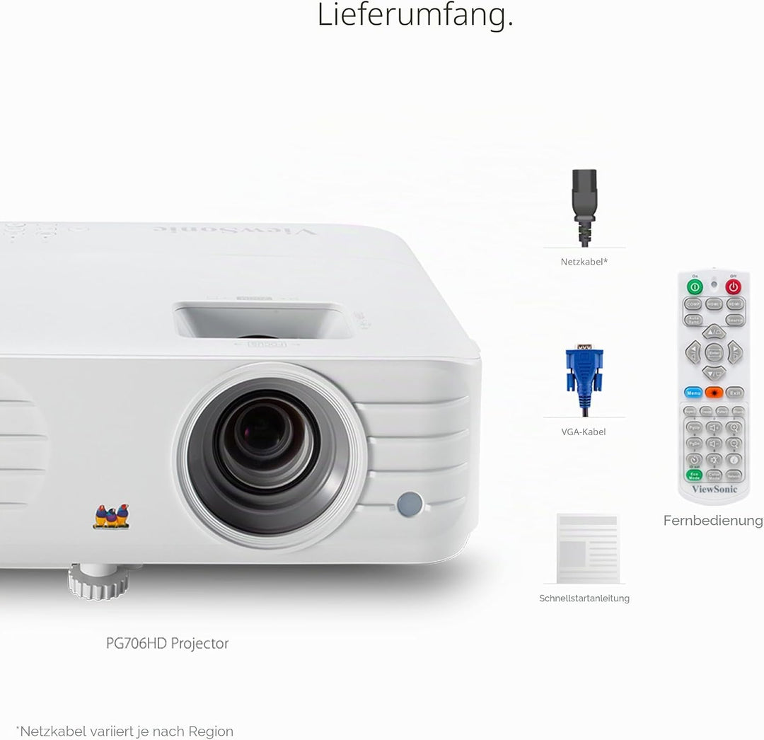 Viewsonic PG706HD Business DLP Beamer Full-HD, 4.000 ANSI Lumen, HDMI, USB, 10 Watt Lautsprecher, 1.