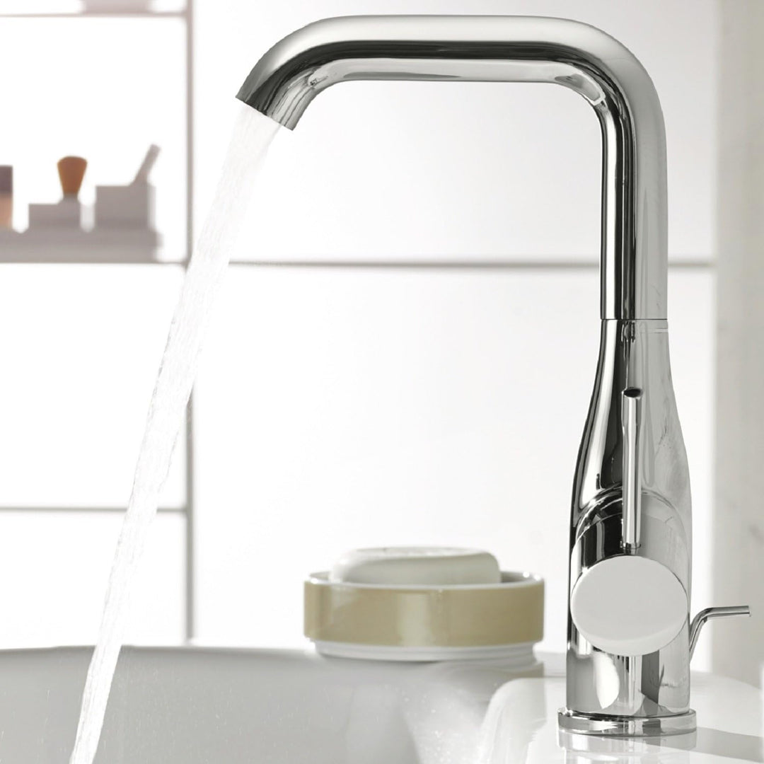 GROHE Essence - Einhand- Waschtischarmatur (wassersparend, L-Size, Einlochmontage), chrom, 32628001