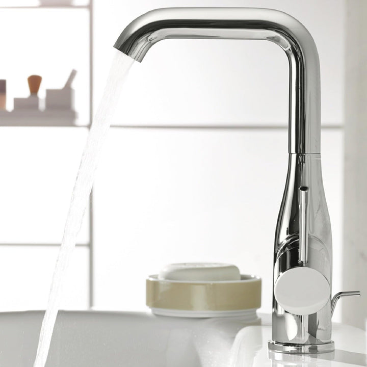 GROHE Essence - Einhand- Waschtischarmatur (wassersparend, L-Size, Einlochmontage), chrom, 32628001