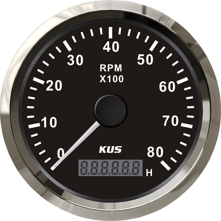 KUS Universal Drehzahlmesser Drehzahlmesser Mit Betriebsstundenzähler 8000 RPM Für Benzinmotor 85mm