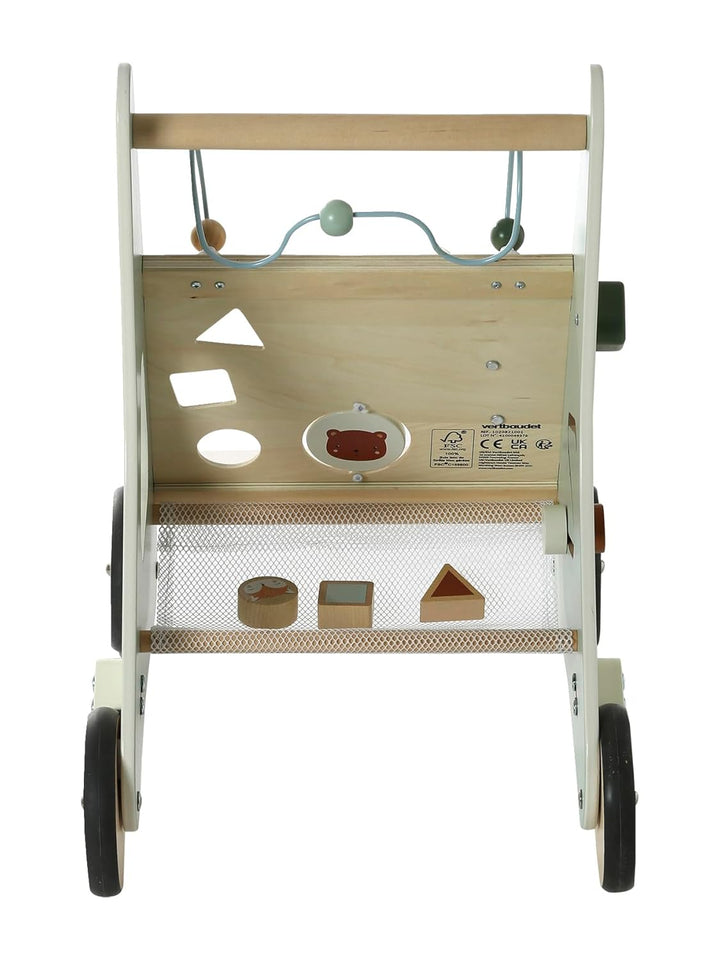 VERTBAUDET Green Forest Laufwagen mit Bremsen aus FSC-Holz, holz