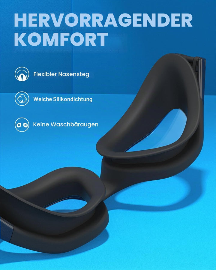 ZIONOR G1 NEW Polarisierte Schwimmbrille für Erwachsene Damen Herren | Beschlagfrei, 100% UV-Schutz,