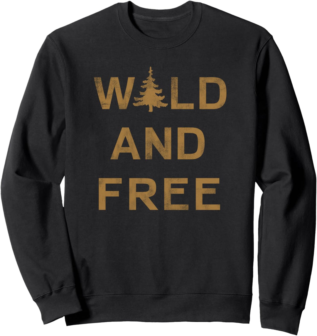 Trendy Wild And Free Bold Text Sweatshirt