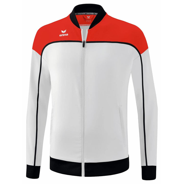 Erima Herren „CHANGE by erima" funktionelle Präsentationsjacke, Weiss/Rot/Schwarz