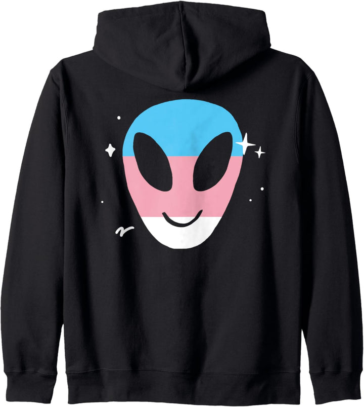 Alien Trans LGBTQ Pride Flagge Transgender Weltraum Kapuzenjacke