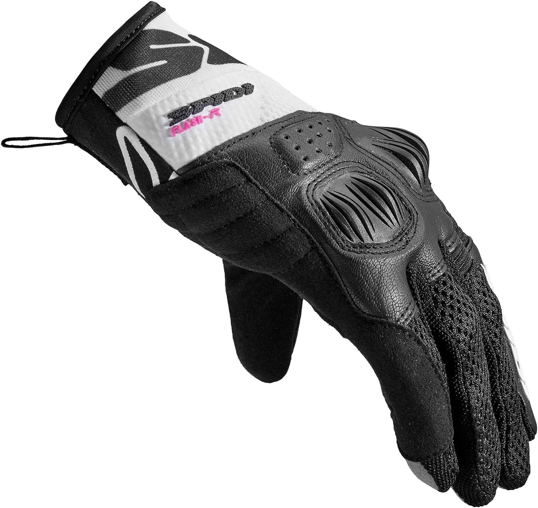 SPIDI, Flash-R Evo Lady, Guanti Moto per Donna, Protettivi e Resistenti, Guanti Moto Estivi Impermea