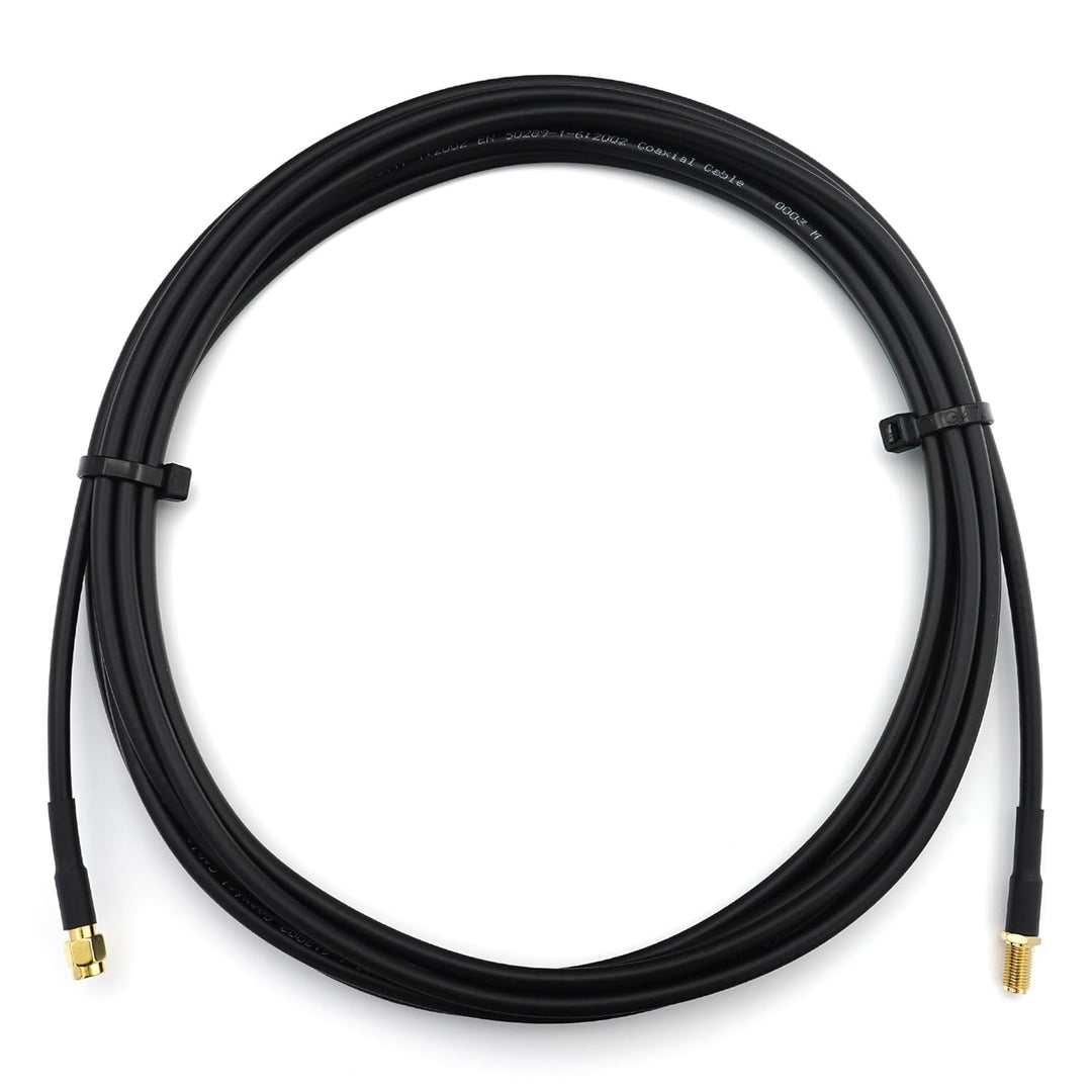 RANGEFUL 7m RP-SMA Stecker auf RP-SMA Buchse RG58 Koaxialkabel — 7 Meter Verlustarmes Antennenkabel