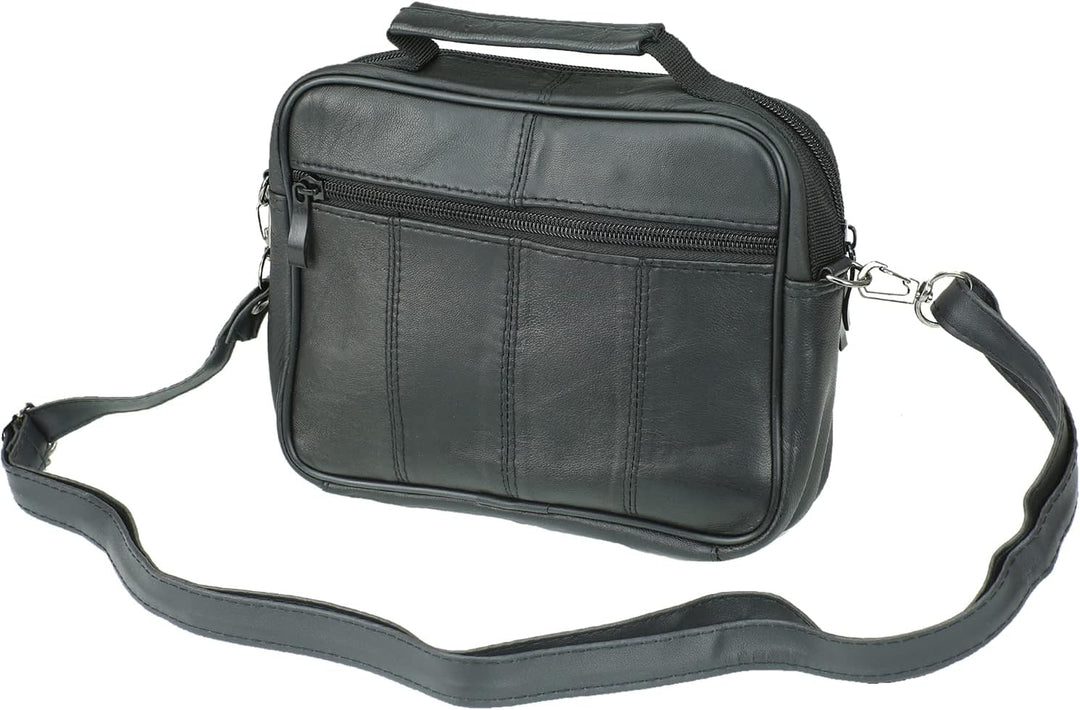 Echt Leder Herren Schultertasche Arbeitstasche Umhängetasche Herrentasche Messenger Flugbegleiter in