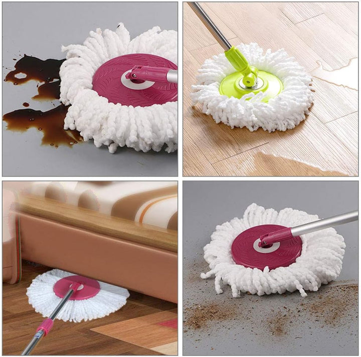 3 Stück Mop Ersatzköpfe Ersatzkopf Disc Mop aus saugfähiger Microfaser, Ersatzmop mit hoher Sauberke