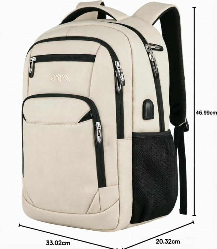 YAMTION Schulrucksack Herren Damen Jungen Mädchen Teenager 15,6 Zoll Notebook USB Ladeanschluss Dayp
