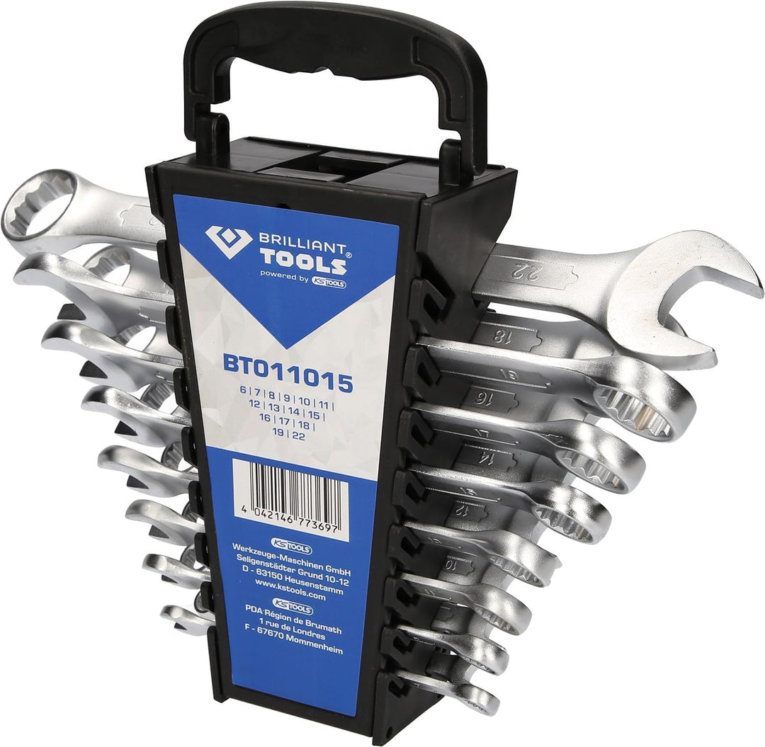 BRILLIANT TOOLS BT011015 Ring-Maulschlüssel-Satz, 15-tlg [Powered by KS TOOLS] 15-tlg., 15-tlg.