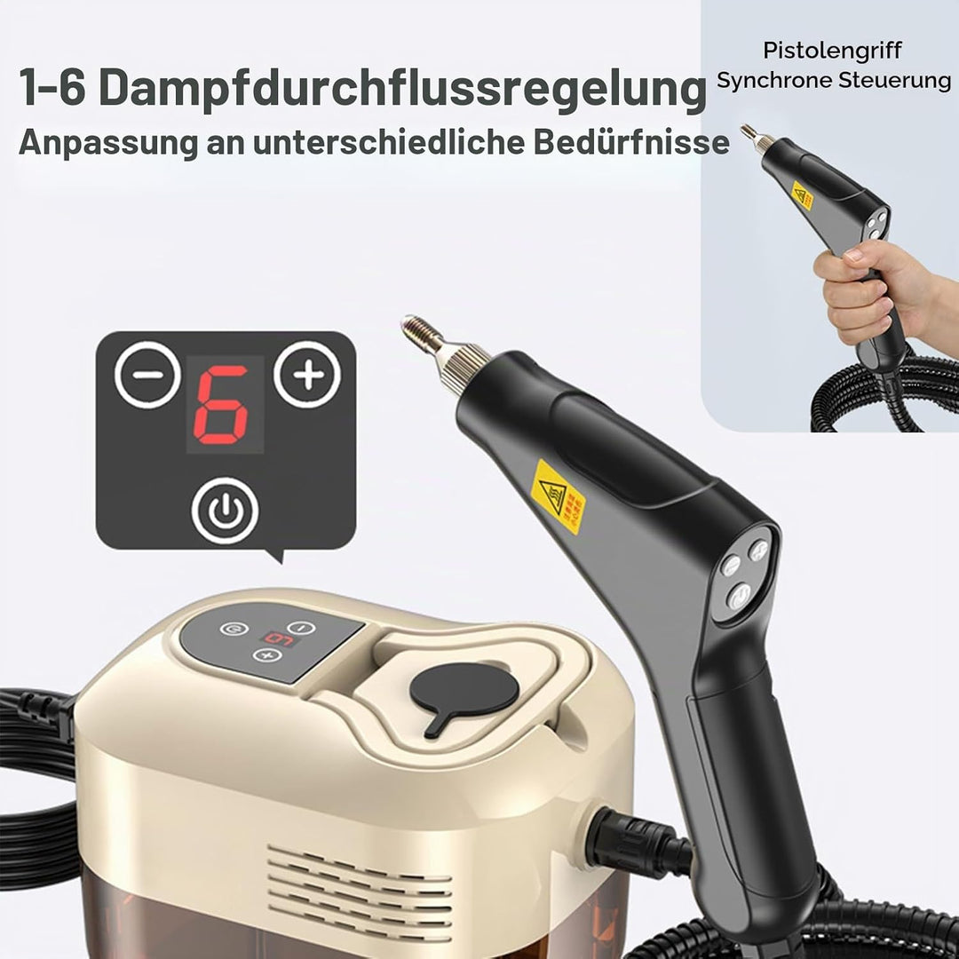 Irishom Handheld Multi-Surface with 6pcs Accessories Screen 6 Levels Adjustable 105℃/221℉ Deep Clean