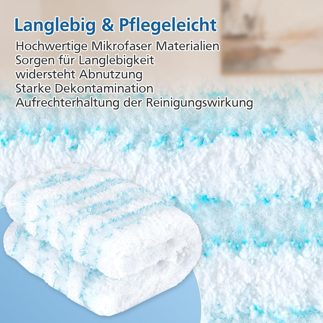6pcs Ersatz-Wischbezüge für Leifheit Profi XL Micro Duo/Profi XL Cotton Plus , Ersatzbezug für Leifh