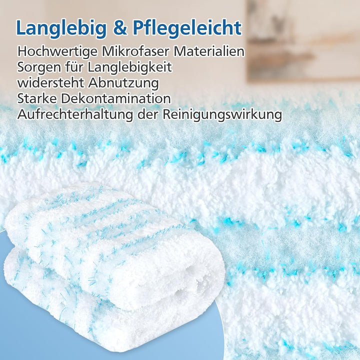 6pcs Ersatz-Wischbezüge für Leifheit Profi XL Micro Duo/Profi XL Cotton Plus , Ersatzbezug für Leifh