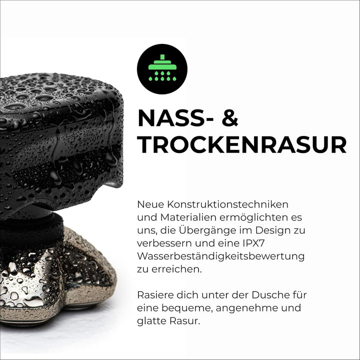 Skull Shaver Pitbull Gold Pro GX5 - Kopf- und Gesichtsrasierer - Kabellos, Nass- & Trockenrasur, Was