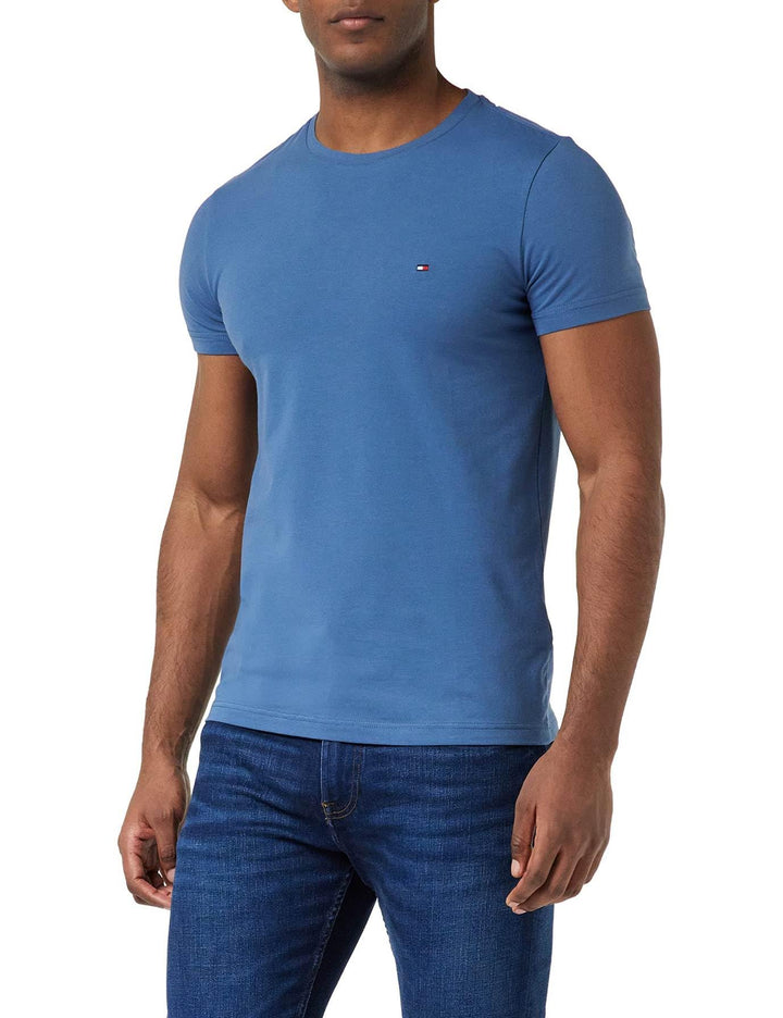 Tommy Hilfiger Herren Kurzarm T-Shirts L Blue (Blue Coast), L Blue (Blue Coast)
