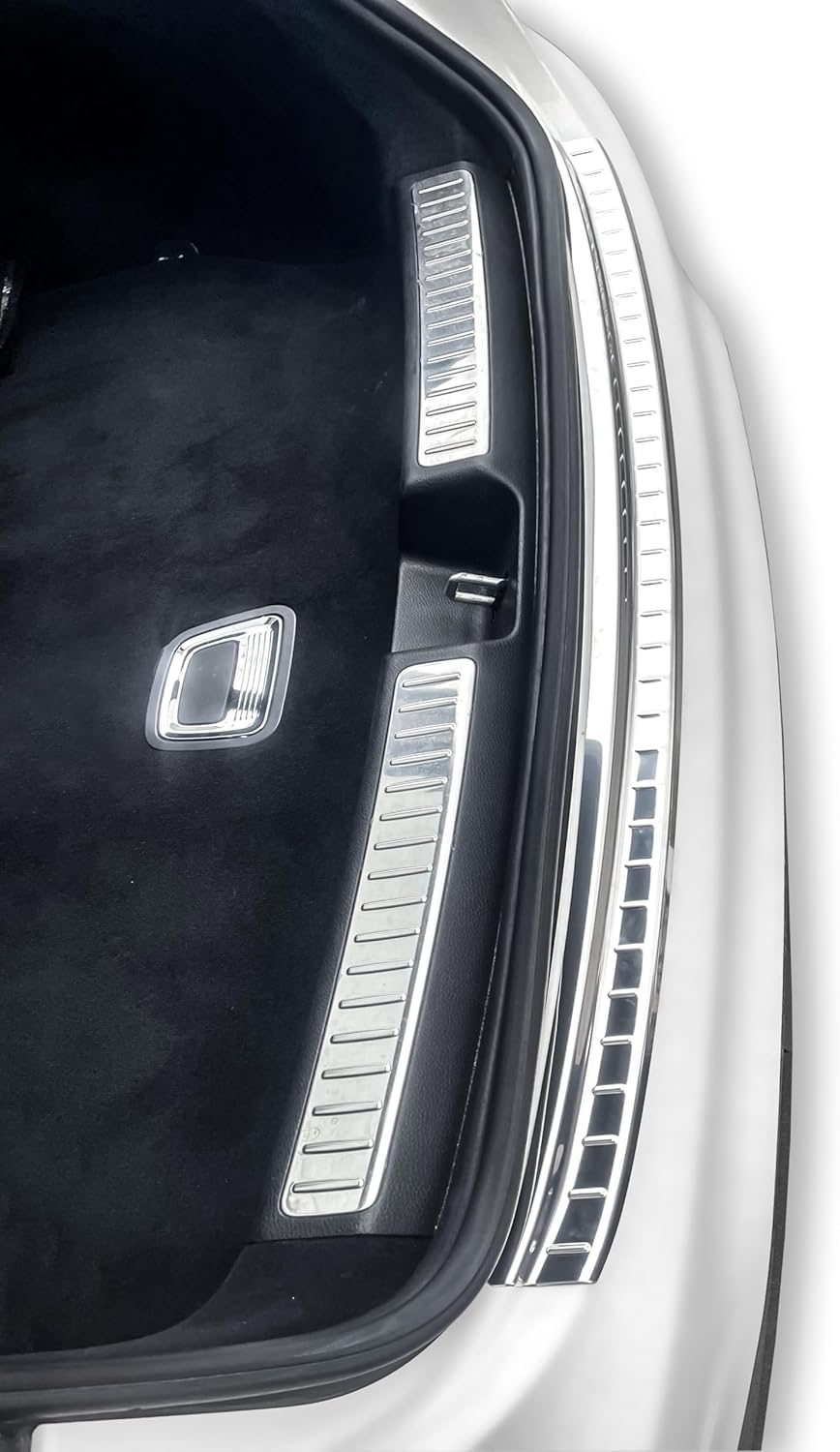 RECAMBO Ladekantenschutz Edelstahl Hochglanz poliert, Chrom Look - kompatibel für Mercedes GLC Coupe