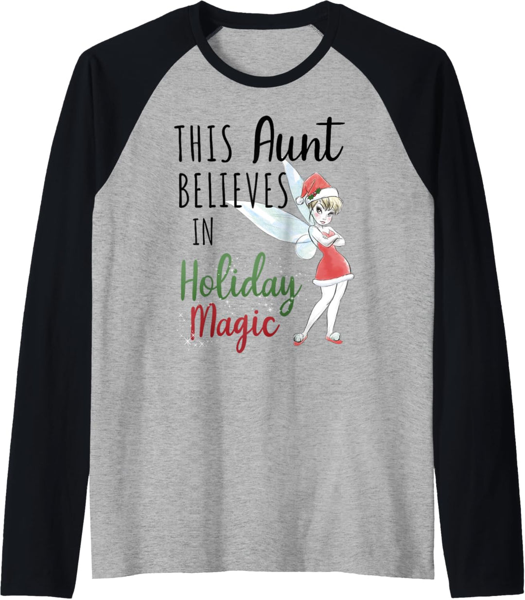 Disney Peter Pan Weihnachten Tinker Bell Holiday Magic Aunt Raglan