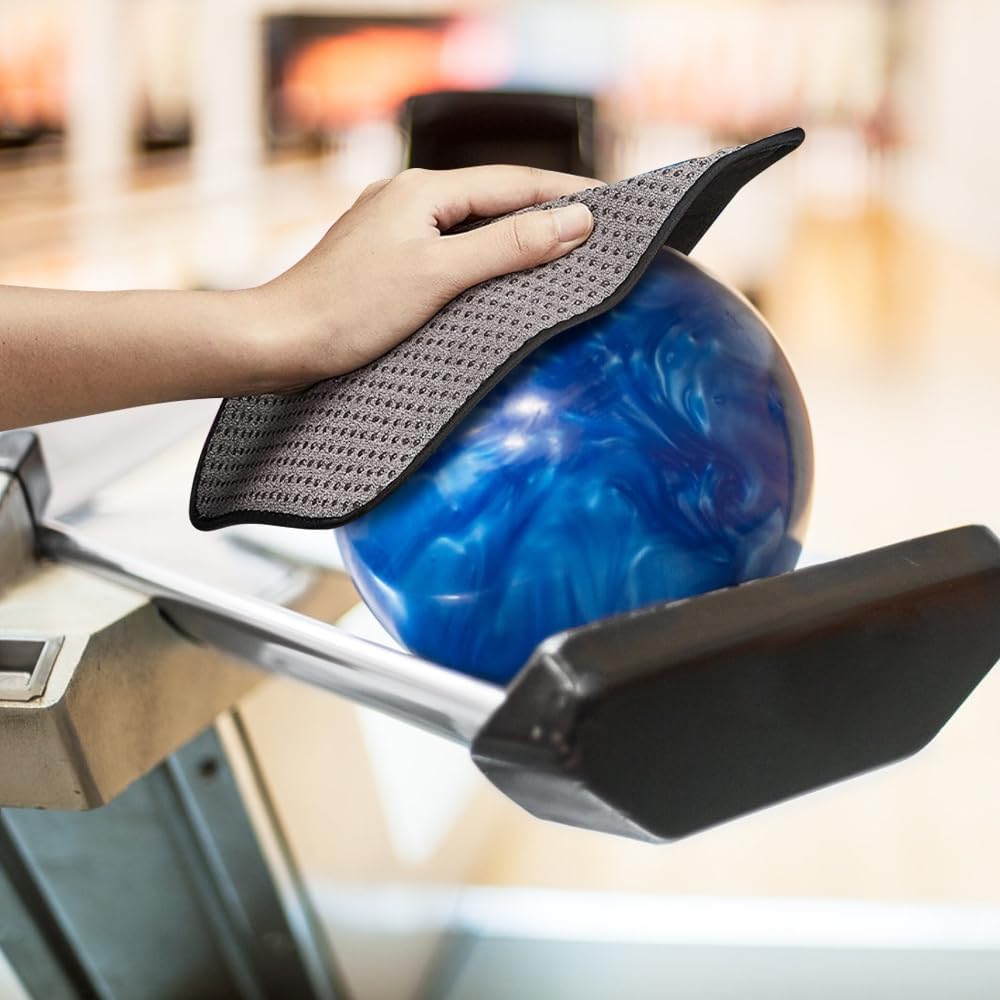 DONGKER Bowlingkugel Handtuch, 2 Stück Mikrofaser Bowlingkugel-Pad mit griffigen Punkten, befreit vo