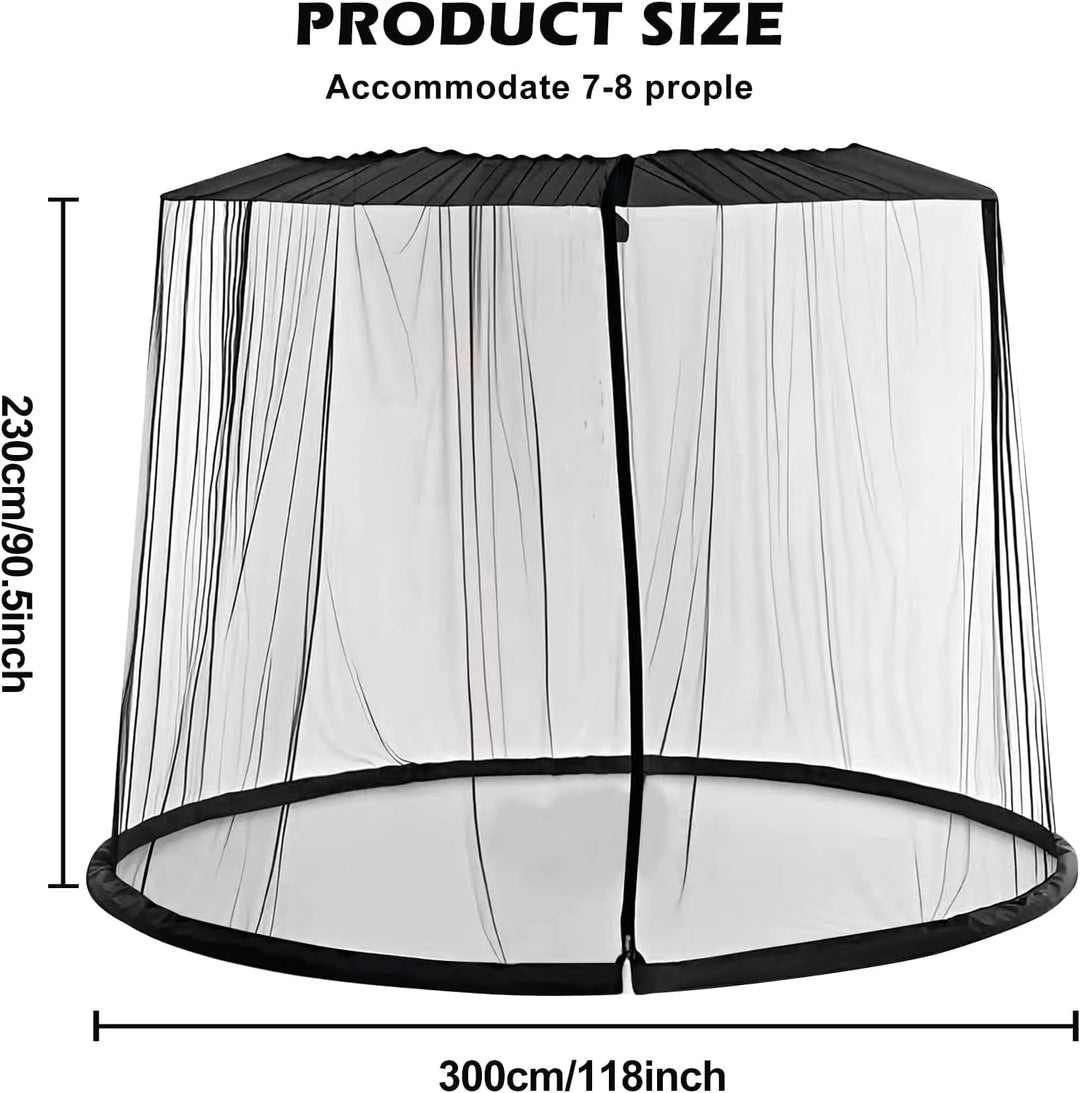Moskitonetz Für Sonnenschirme, Verstellbares Moskitonetz 300x230cm Terrassenschirm, Fliegengitter Mü