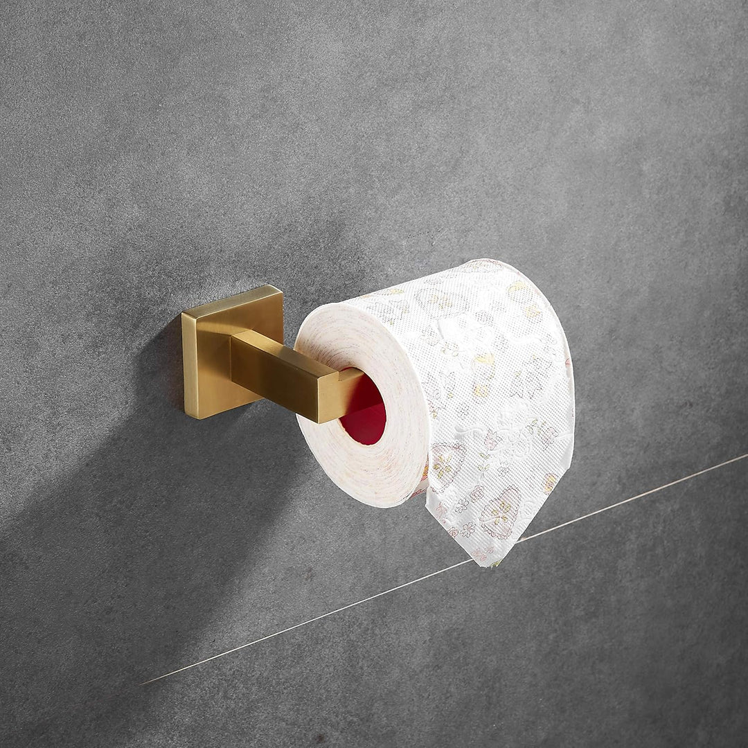 Beelee Badezimmer Hardware Set 5 Stück Golden gebürstet, Wandmontage Modernes Badezimmerzubehör 304