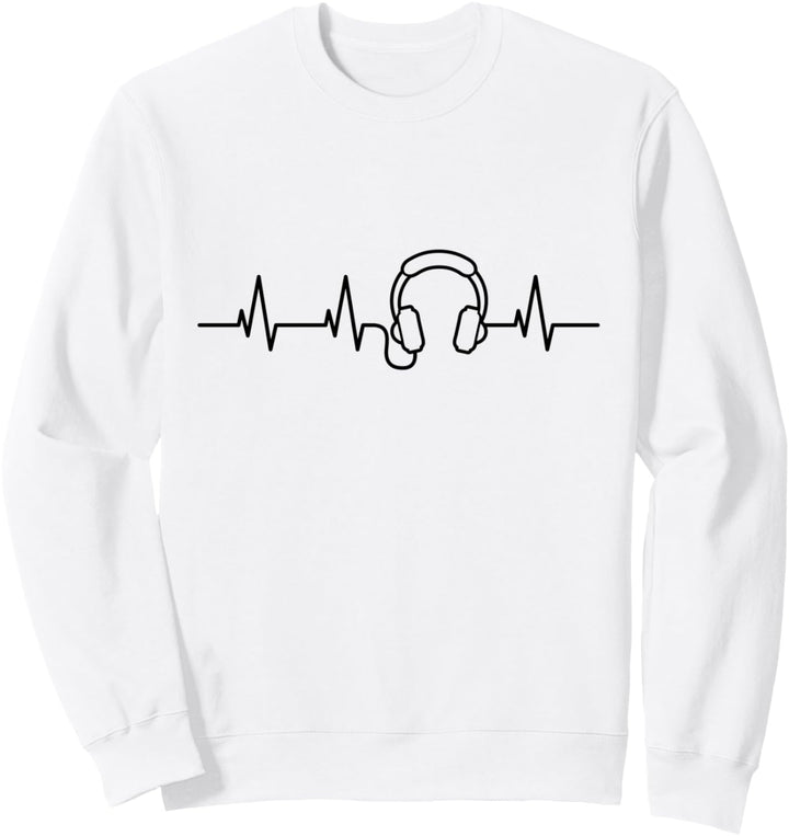 Disc Jockey Kopfhörer Herzschlag für DJ DJane Sweatshirt