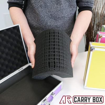 AR Carry Box® Kleiner Alukoffer Werkzeugkoffer Aluminium Koffer leer 260x210x80mm Farbe Alu/Lila, Li