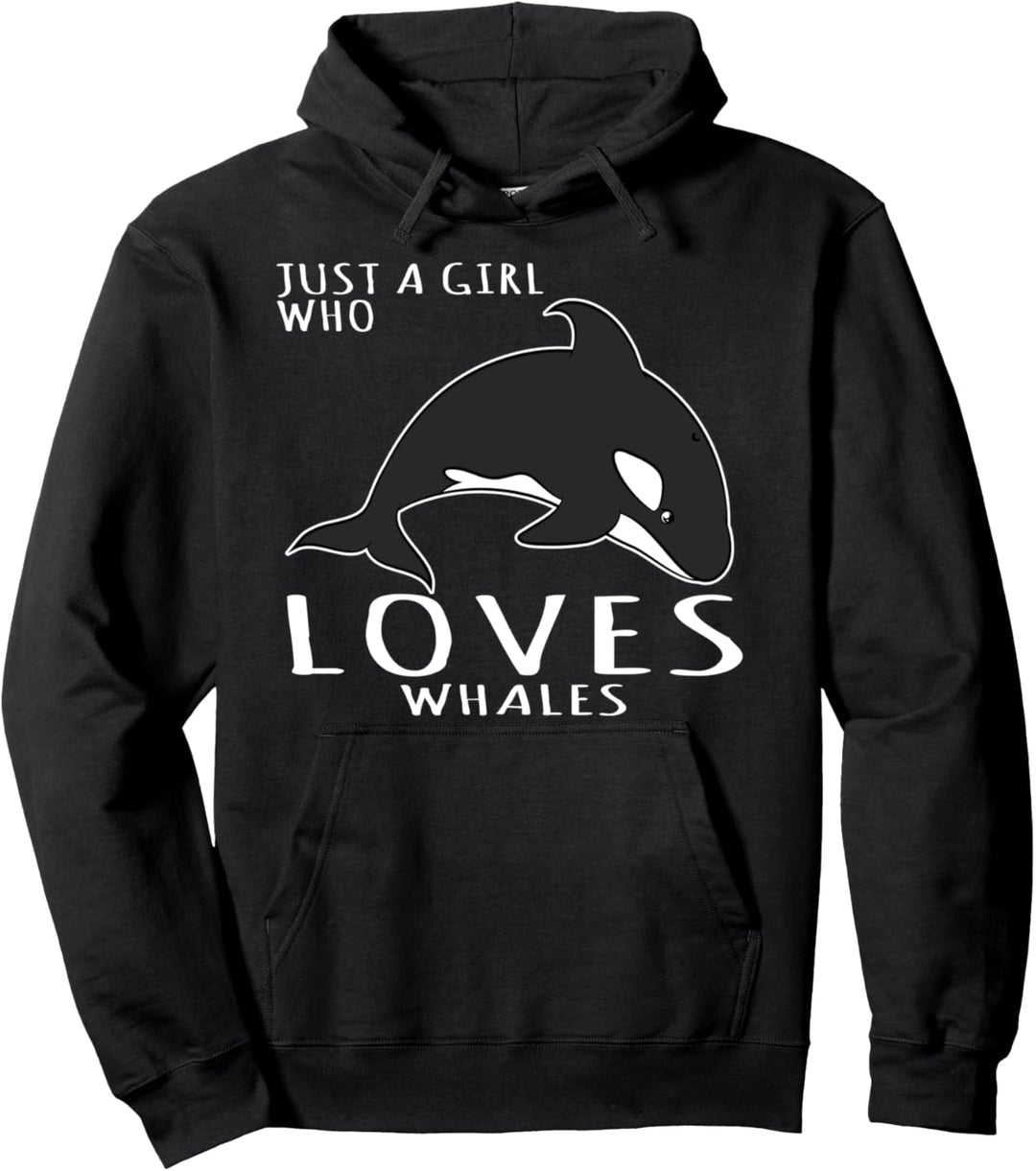 Wal-Design - Just A Girl Wale liebt Pullover Hoodie