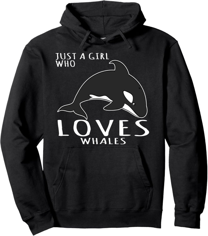 Wal-Design - Just A Girl Wale liebt Pullover Hoodie