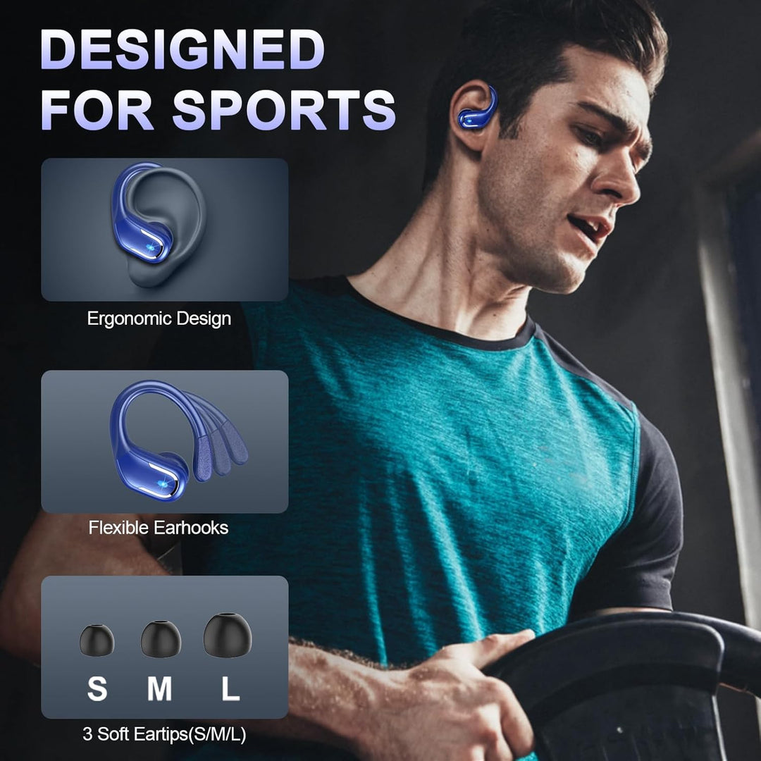 Bluetooth Kopfhörer Sport, In Ear Kopfhörer Bluetooth 5.4 mit 3D Bass HiFi-Stereo, 75Std 4 ENC Noise