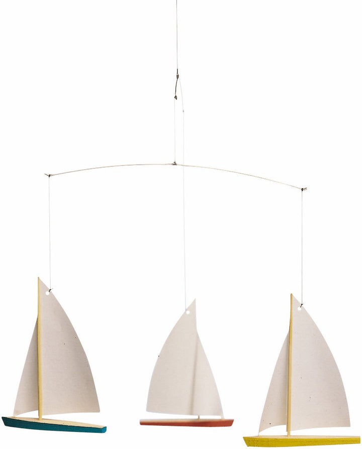Flensted Mobiles Dinghy Regatta 3 Mobile, Stahl, Mehrfarbig, 28x38 cm