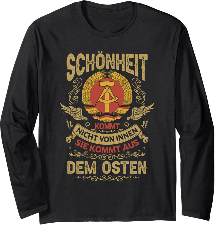 Lustiges Ossi Ostdeutschland DDR Langarmshirt