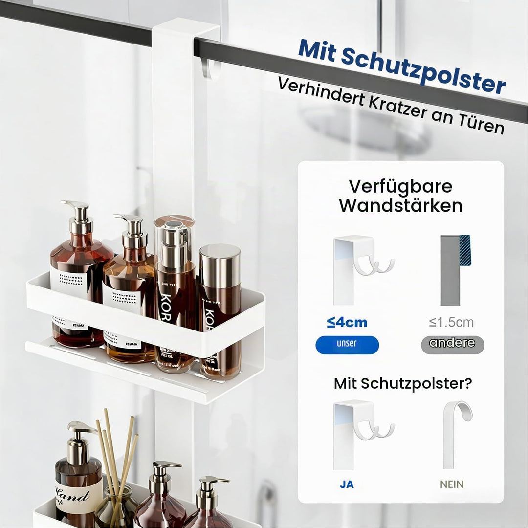 Duschablage ohne Bohren Badezimmer Organizer, Badregal Duschregal ohne Bohren, Duschablage zum Hänge