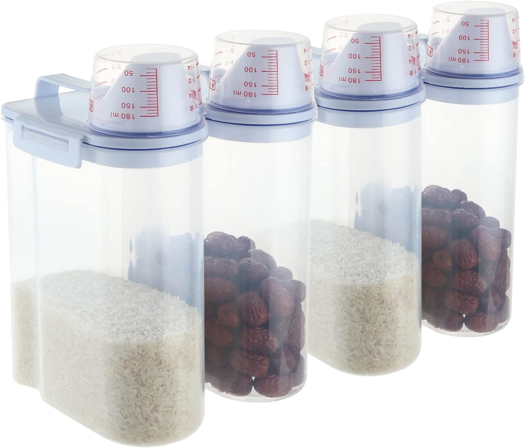 FWEEK 4 Stück Vorratsdosen 2L, Luftdicht Aufbewahrungsbox Schüttdosen, BPA Frei Kunststoff Vorratsbe
