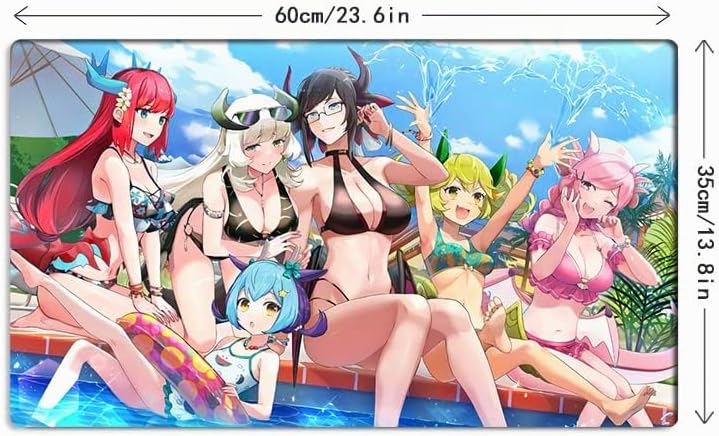 Mikemat Spielmatte Dragonmaid Mädchen TCG CCG Sammelkartenspielmatte Schreibtischmatte ohne Zonen +