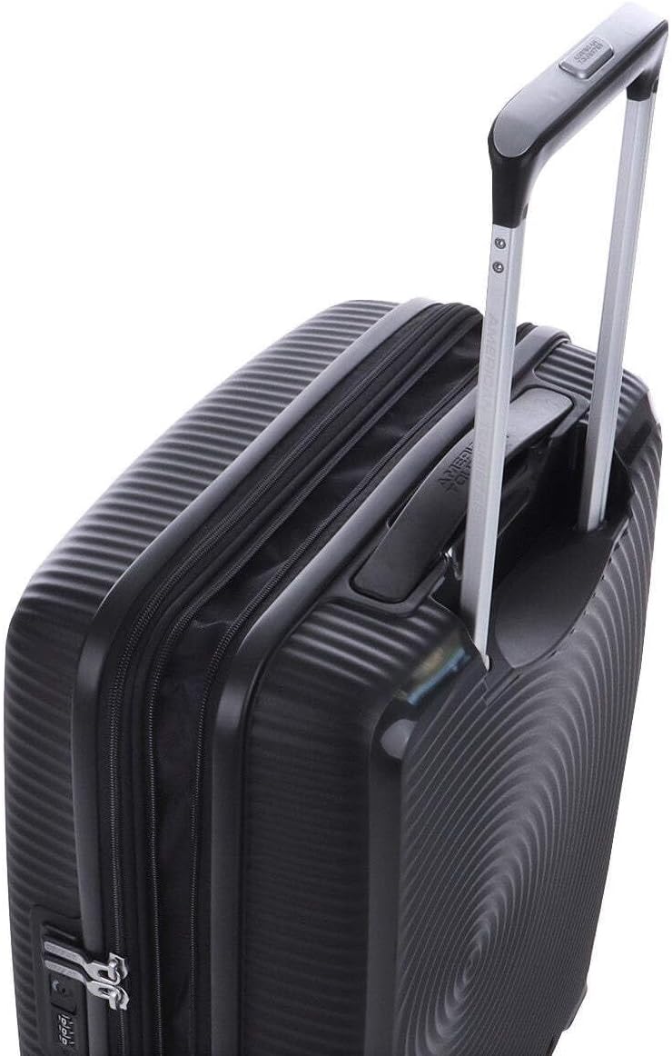 American Tourister Soundbox - Spinner S Erweiterbar Handgepäck, 55 cm, 41 L, Schwarz (Bass Black) Sc