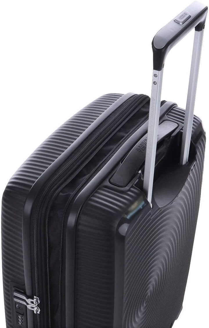 American Tourister Soundbox - Spinner S Erweiterbar Handgepäck, 55 cm, 41 L, Schwarz (Bass Black) Sc